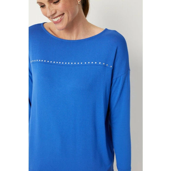 Wallis Studded Chiffon Hem Tunic Top For Female 6 Wallis Studded Chiffon Hem Tunic Top For Female - Image 4