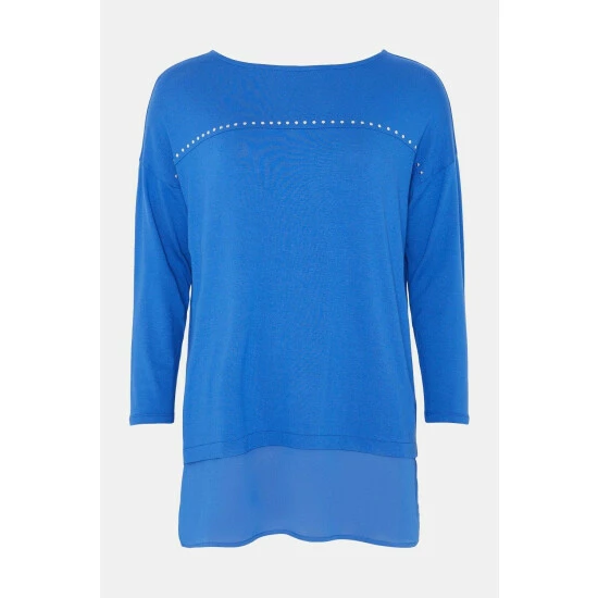 Wallis Studded Chiffon Hem Tunic Top For Female 7 Wallis Studded Chiffon Hem Tunic Top For Female - Image 5