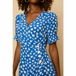 Wallis Heart Print Wrap Dress For Female -Cheap Wallis Store unnamed file 2477
