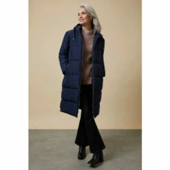 Wallis Popper Detail Padded Coat For Female