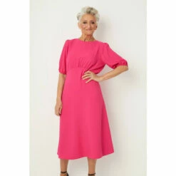 Wallis Petite Pink Crepe Puff Sleeve Dress For Female -Cheap Wallis Store unnamed file 2489