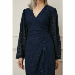 Wallis Lace Ruffle Wrap Midi Dress For Female -Cheap Wallis Store unnamed file 2508