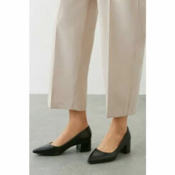 Wallis Darla Almond Toe Block Heeled Court Shoes For Female