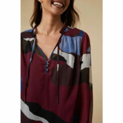 Wallis Abstract Print Tie Neck Blouse For Female 11 Wallis Abstract Print Tie Neck Blouse For Female -Cheap Wallis Store unnamed file 2526