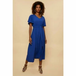 Wallis Plain Belted Midi Dress For Female -Cheap Wallis Store unnamed file 2542