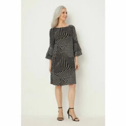 Wallis Black Patchwork Spot Shift Dress For Female -Cheap Wallis Store unnamed file 2569