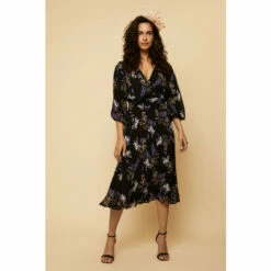 Wallis Floral Plisse Wrap Midi Dress For Female -Cheap Wallis Store unnamed file 2587