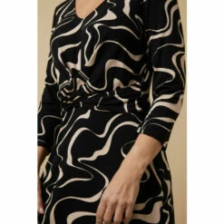 Wallis Petite Black Swirl Twist Jersey Front Midi Dress For Female -Cheap Wallis Store unnamed file 2616