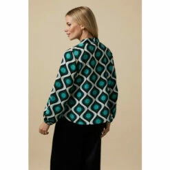 Wallis Petite Green Geo Tie Neck Blouse For Female -Cheap Wallis Store unnamed file 2621