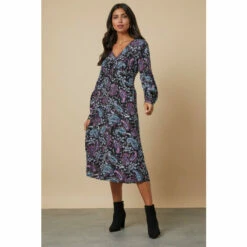 Wallis Blue Paisley Prairie Volume Sleeve Dress For Female 13 Wallis Blue Paisley Prairie Volume Sleeve Dress For Female -Cheap Wallis Store unnamed file 2631