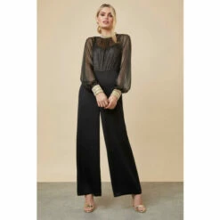 Wallis Gold Foil Embellished Jumpsuit For Female