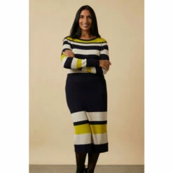 Wallis Multi Striped Crew Neck Knitted Dress For Female -Cheap Wallis Store unnamed file 2648