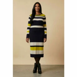Wallis Multi Striped Crew Neck Knitted Dress For Female -Cheap Wallis Store unnamed file 2653