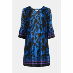 Wallis Viscose Satin Flute Sleeve Shift Dress For Female -Cheap Wallis Store unnamed file 2665