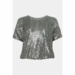 Wallis Sequin Cold Shoulder Top For Female 12 Wallis Sequin Cold Shoulder Top For Female -Cheap Wallis Store unnamed file 2705
