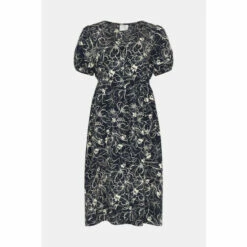 Wallis Petite Navy Floral Woven Midi Dress For Female -Cheap Wallis Store unnamed file 2717
