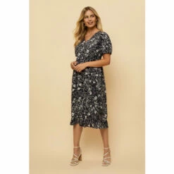 Wallis Petite Navy Floral Woven Midi Dress For Female -Cheap Wallis Store unnamed file 2718