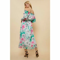 Wallis Green And Pink Floral Off Shoulder Dress For Female -Cheap Wallis Store unnamed file 2733