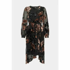 Wallis Floral Devore Wrap Midi Dress For Female -Cheap Wallis Store unnamed file 2785