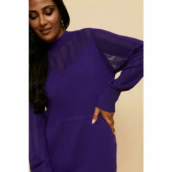 Wallis Petite Purple Pointelle Swing Dress For Female -Cheap Wallis Store unnamed file 2840