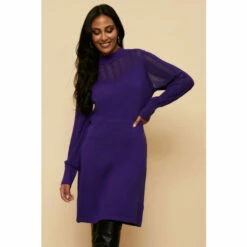 Wallis Petite Purple Pointelle Swing Dress For Female -Cheap Wallis Store unnamed file 2842