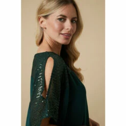 Wallis Petite Sequin Overlayer Top For Female -Cheap Wallis Store unnamed file 2846