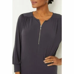 Wallis Grey Zip Jersey Top For Female -Cheap Wallis Store unnamed file 286
