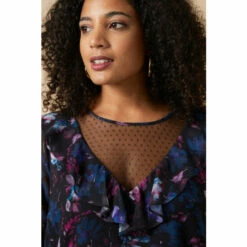 Wallis Curve Black Floral Detail Blouse For Female -Cheap Wallis Store unnamed file 2884