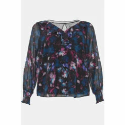 Wallis Curve Black Floral Detail Blouse For Female -Cheap Wallis Store unnamed file 2885