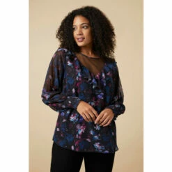 Wallis Curve Black Floral Detail Blouse For Female -Cheap Wallis Store unnamed file 2886