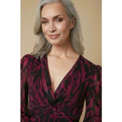 Wallis Berry Tiger Twist Front Midi Dress For Female -Cheap Wallis Store unnamed file 2890