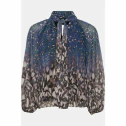 Wallis Blue Feather Border Tie Neck Top For Female 12 Wallis Blue Feather Border Tie Neck Top For Female -Cheap Wallis Store unnamed file 2898