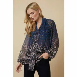 Wallis Blue Feather Border Tie Neck Top For Female 13 Wallis Blue Feather Border Tie Neck Top For Female -Cheap Wallis Store unnamed file 2899