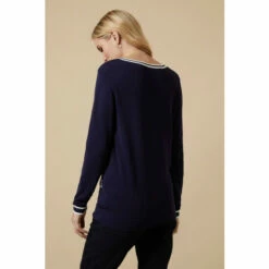 Wallis Navy Tipped Crew Neck Jumper For Female -Cheap Wallis Store unnamed file 2917
