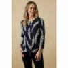 Wallis Navy Spot Palm Print Key Hole Tie Front Jersey Top For Female -Cheap Wallis Store unnamed file 2921
