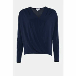 Wallis Navy Jersey Wrap Top For Female -Cheap Wallis Store unnamed file 293