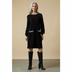 Wallis Tipped Pocket Knitted Swing Dress For Female