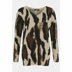 Wallis Contrast Zebra V Neck Jumper For Female -Cheap Wallis Store unnamed file 2946