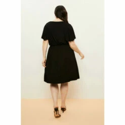 Wallis Curve Black Flutter Sleeve Jersey Dress For Female -Cheap Wallis Store unnamed file 2956