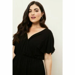 Wallis Curve Black Flutter Sleeve Jersey Dress For Female -Cheap Wallis Store unnamed file 2957