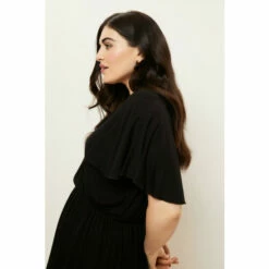Wallis Curve Black Flutter Sleeve Jersey Dress For Female -Cheap Wallis Store unnamed file 2959