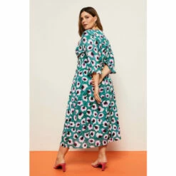 Wallis Curve Green Poppy Hanky Hem Dress For Female -Cheap Wallis Store unnamed file 2975