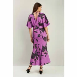 Wallis Purple Shadow Floral Knot Front Dress For Female -Cheap Wallis Store unnamed file 3014