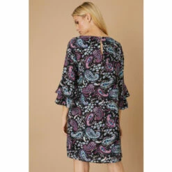 Wallis Blue Paisley Slash Neck Shift Dress For Female -Cheap Wallis Store unnamed file 3037