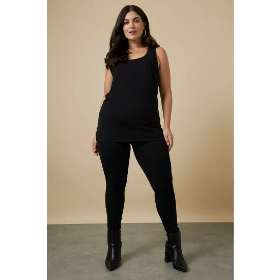 Wallis Curve Black Ponte Leggings For Female 4 Wallis Curve Black Ponte Leggings For Female - Image 2