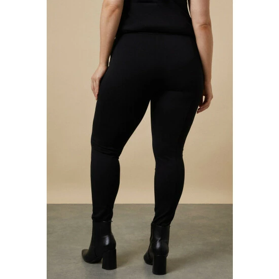 Wallis Curve Black Ponte Leggings For Female 5 Wallis Curve Black Ponte Leggings For Female - Image 3