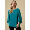 Wallis Petite Teal Chiffon Overlayer Top For Female -Cheap Wallis Store unnamed file 3094