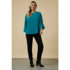 Wallis Petite Teal Chiffon Overlayer Top For Female -Cheap Wallis Store unnamed file 3095