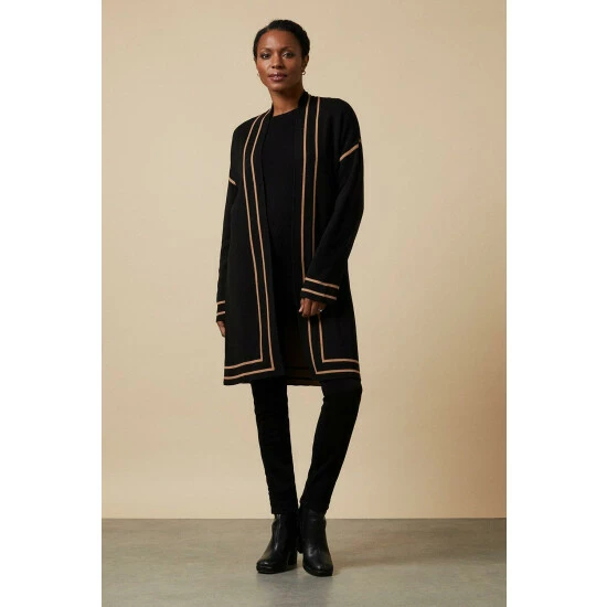 Wallis Tipped Coatigan For Female 4 Wallis Tipped Coatigan For Female - Image 2