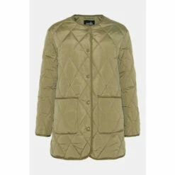 Wallis Sage Lightweight Quilted Collarless Coat For Female 12 Wallis Sage Lightweight Quilted Collarless Coat For Female -Cheap Wallis Store unnamed file 3141